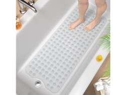 Alfombrilla De Baño Antideslizante, 101 X 40 Cm, Resistente Al Moho Y Lavable A Máquina, Limpieza Profunda, Para Uso Doméstico.