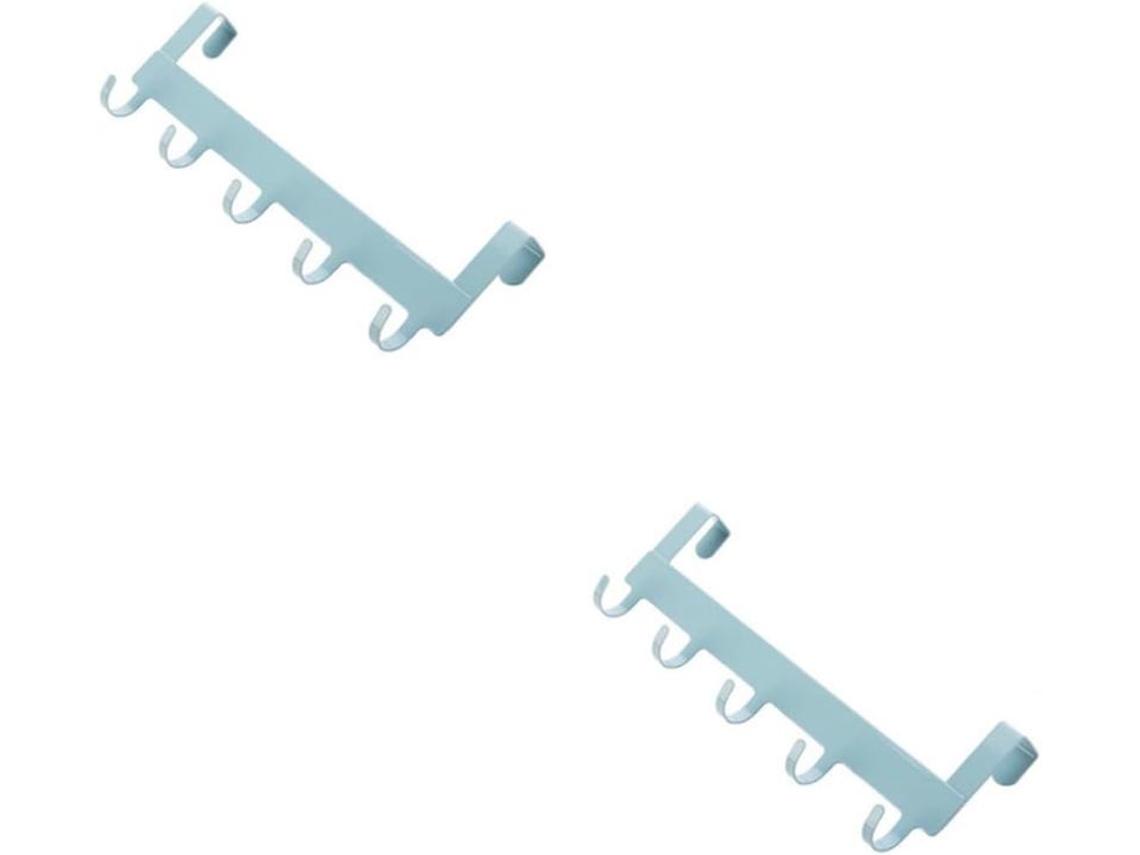 Juego De 2 Percheros Para Puerta Con 5 Ganchos, Metal, Para Abrigos Y Toallas