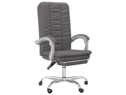 Maison Exclusive - Silla De Oficina Reclinable Cuero Sintético Gris