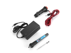 Soldador Eléctrico Led Digital Ajustable De 12 V Y 40 W Con Adaptador De Corriente Para Coche.