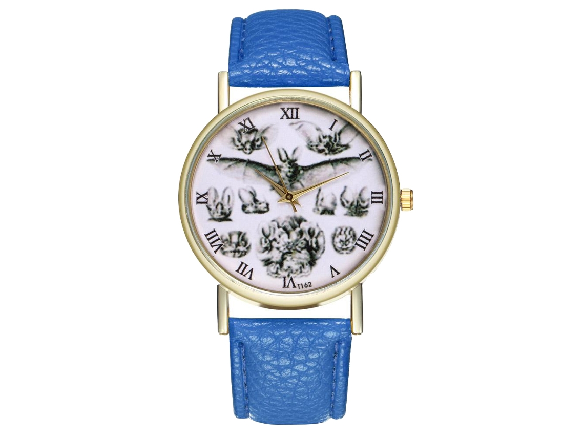 Reloj Unisex De Cuarzo Con Correa De Piel Sintética, Estilo Moderno, Azul Marino.