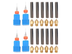 Kit De 2 Boquillas Para Impresora Con Tubo De Ptfe, Boquillas De Latón Y Accesorio De Broca.