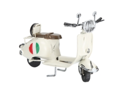 Motocicleta decorativa retro de hierro blanco para el hogar