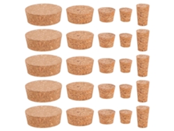 25 Tapones Cónicos De Corcho Para Botellas Y Tarros, Material Natural.
