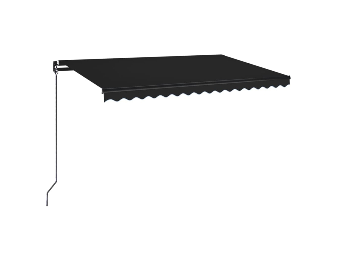 Maison Exclusive - Toldo Manual Retráctil Con Led Gris Antracita 450x350 Cm