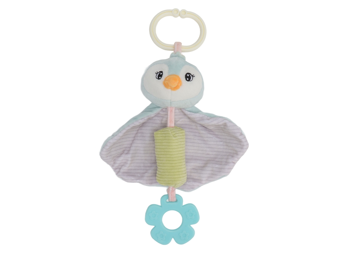 Mali brinquedo de Pelúcia para Carro de Bebê Pinguim com Som Chocalho Leve Portátil para Viagens