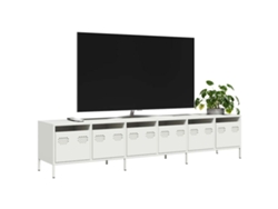 Mueble de TV | Mueble de TV | Mueble de TV 202x39x43,5 cm Acero laminado en frío Blanco