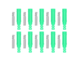 Yncm2026-10 Conjuntos Enchufe Hembra Plátano Bronce Conector Pa Jack Tubería Aislante Adaptador J.10031verde