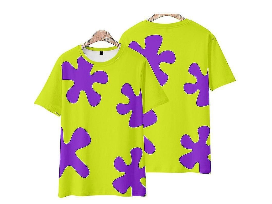 2026-camiseta Manga Corta Casual Estampada Bob Esponja Para Niños Y Adultos Talla Grande