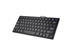 Teclado compacto con cable USB ultrafino negro Everley891