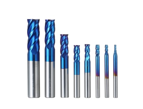 5 brocas de fresa de 4 flautas de carburo de tungsteno de acero, fresas de fresado, brocas rotativas, herramienta de vástago recto de 6 mm a 8 mm, ...