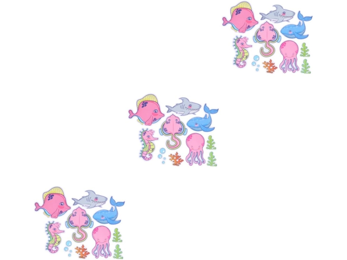 Juego de 30 pegatinas antideslizantes de peces marinos de colores para baño. Decoración creativa y segura. Slowmoose