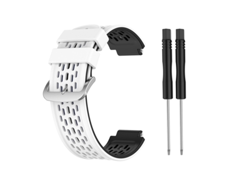 Correa de Silicona color dual para Garmin Approach S2 S4/Vivoactive - blanco/negro