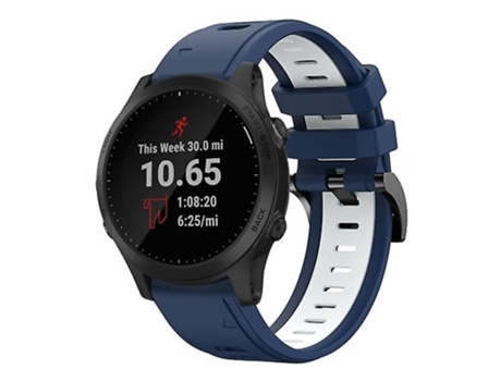 Correa De Reloj Inteligente Para Garmin Forerunner 945 22 Mm Banda De Reloj De Silicona Deportiva Azul Medianoche De - Blanco VENISYMLIS