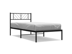 Maison Exclusive - Estructura Cama Sin Colchón Con Cabecero Metal Negro 107x203 Cm