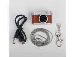 Mini Cámara (marrón - 8 Gb), Grabación De Video, Flash Led, Pantalla Ips De 1,47 Pulgadas, Múltiples Filtros