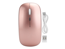 Rato Sem Fio 2.4g Com Iluminação Para Home Office Portátil Laptop Desktop Rose Gold