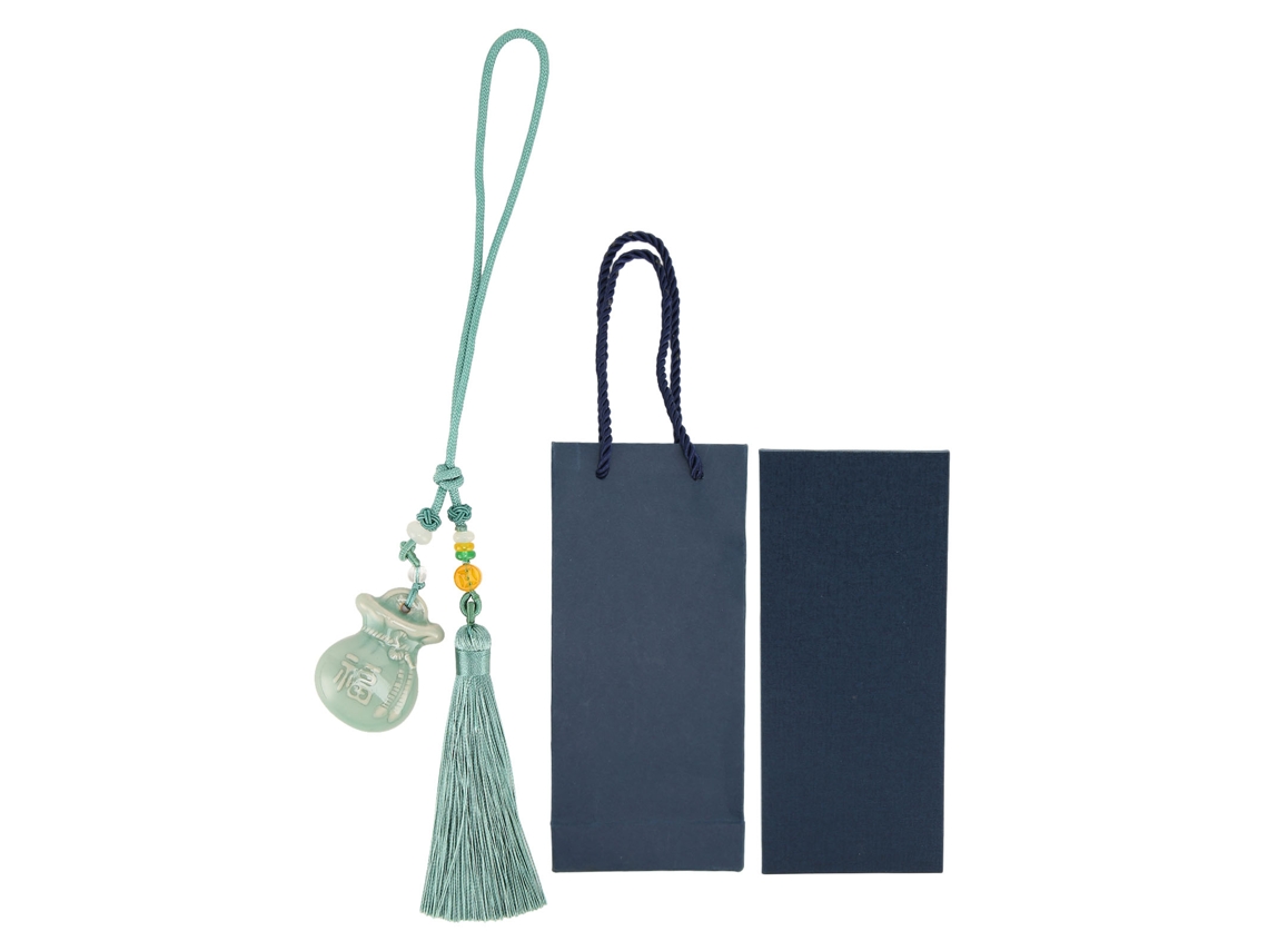 Elegante Y Exquisito Llavero De Perlas De Porcelana Con Flecos Para Bolso De Coche Sy Gcl 017