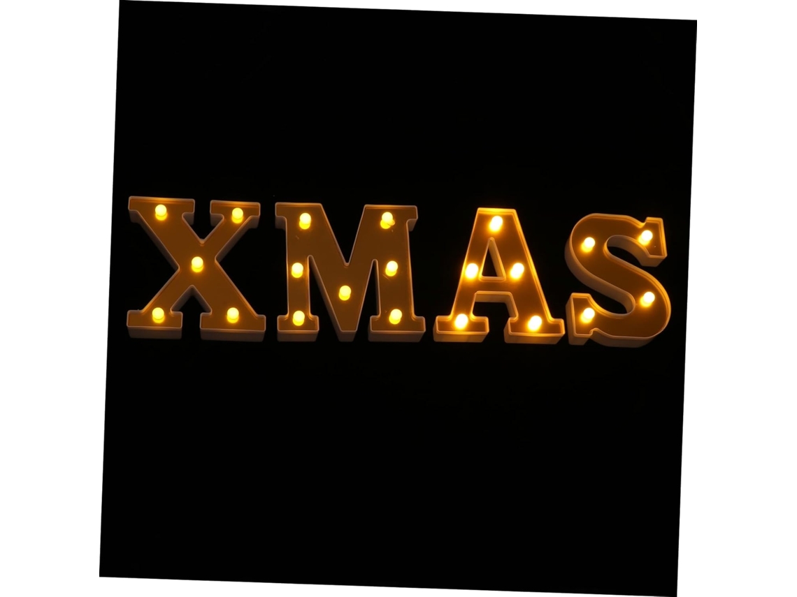 Letras Decorativas Led Luminosas De 4 Piezas Para Iluminación Nocturna Y Fiestas Románticas.