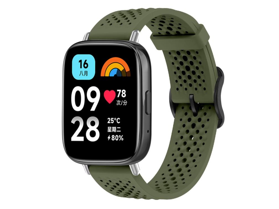 Correa para Redmi Watch 3 Active / Lite - Silicona transpirable - Hebilla de acero negra