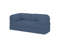 Sofá Cama Modular 2 Plazas De Pana Bananair 90x180 Cm Azul