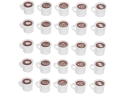 25 tazas de café miniatura de resina para hacer joyas, colgantes y adornos.