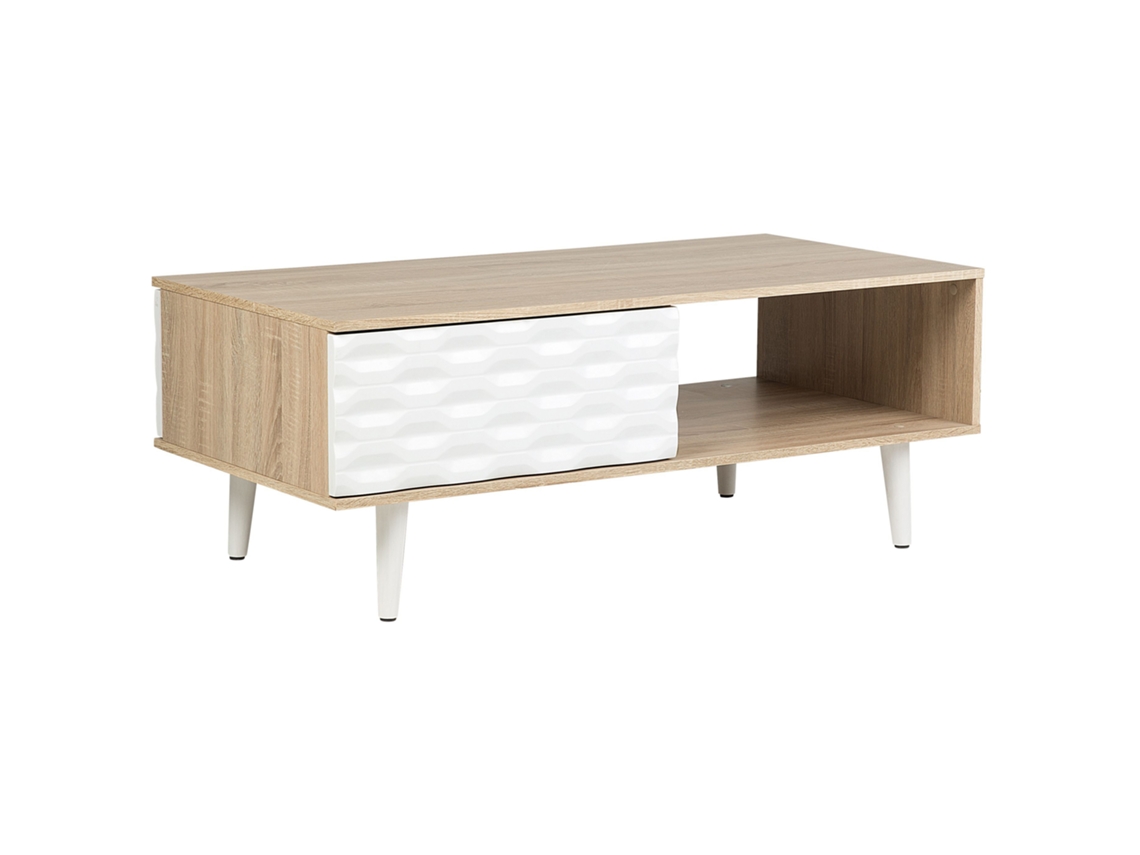 Mesa auxiliar BELIANI Swansea de Tablero de partículas Madera clara 60x120x46