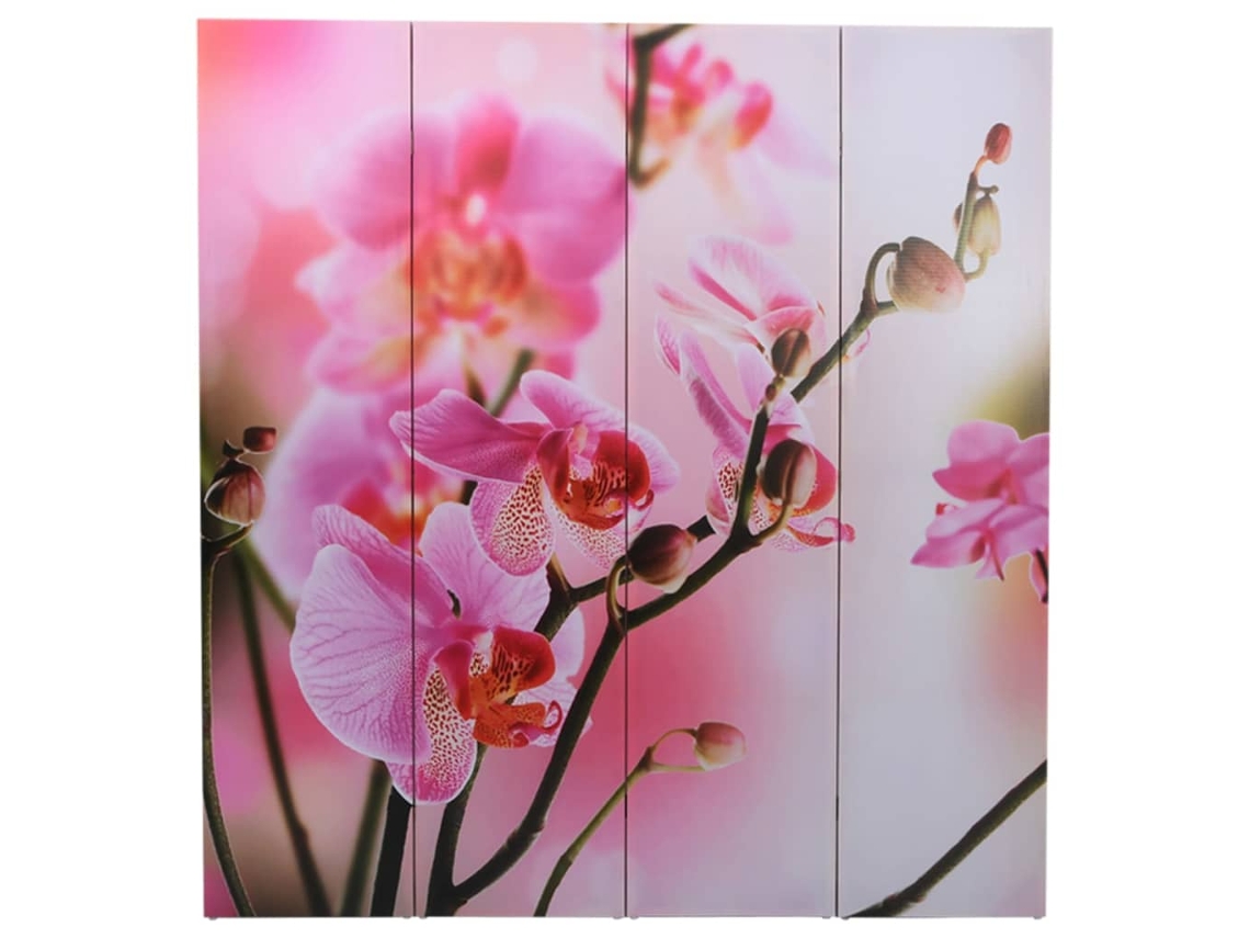Biombo plegable | Separador de ambientes | Separador de espacios con estampado floral 160x170 cm