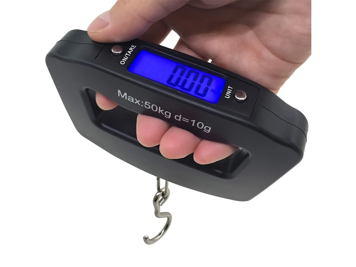 Paquete De 1 Pieza Con Báscula Electrónica Diseño Compacto Para Viaje Equipaje 110 Lb/50 Kg, Adecuada Herramientas Detallado Automotri