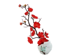 Flores de simulación, plantas verdes, plantas en macetas, decoración de ciruelas, para el hogar. TRUYUETY