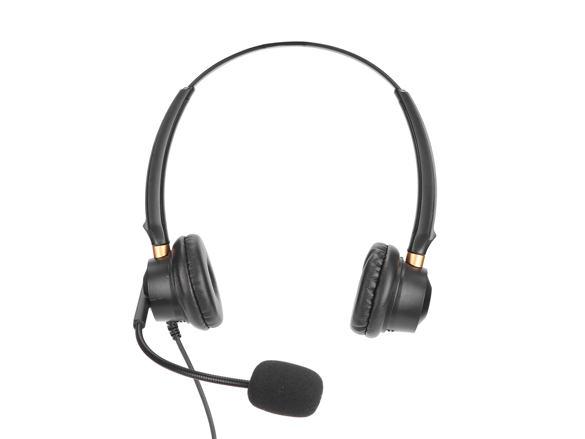 Auriculares binaurales con micrófono con cancelación de ruido y control de volumen