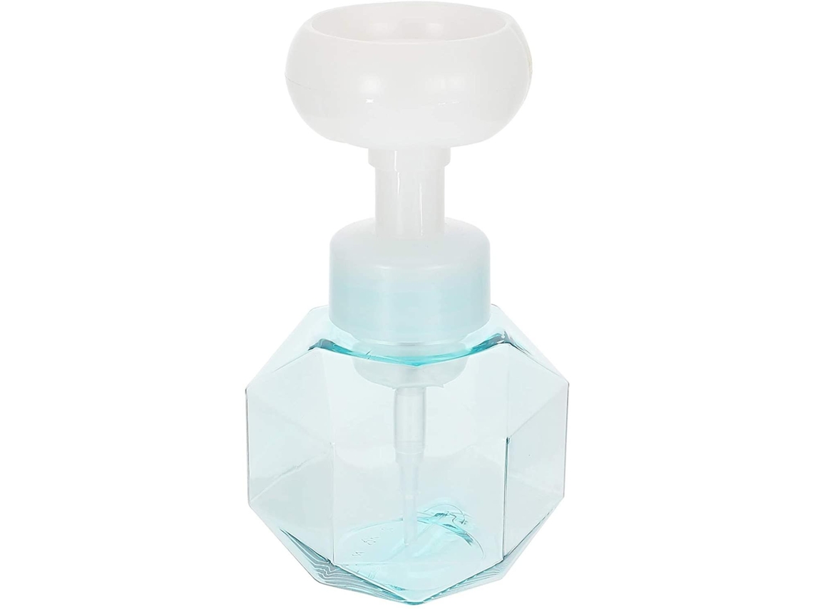 Dispensador de espuma con forma de flor, espuma transparente, bomba de vacío rellenable, espuma líquida Rosewell