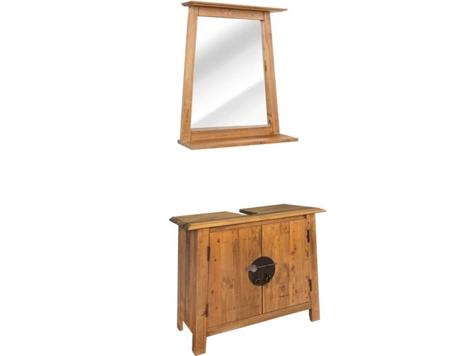 Conjunto de muebles de baño VIDAXL Marrón Madera (70x32x63 cm)