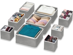 Cajas Organizadoras Gris Tela Gris (30x30x15cm) Kofihety