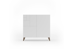 Zapatero HERDASA Bergen Blanco, Moka (87 x 90 x 27 cm)