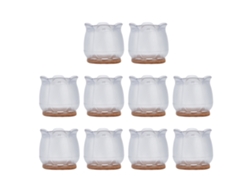 10 Protectores De Goma Para Patas De Muebles Con Fieltro Antideslizante Para Sillas, Mesas Y Escritorios.