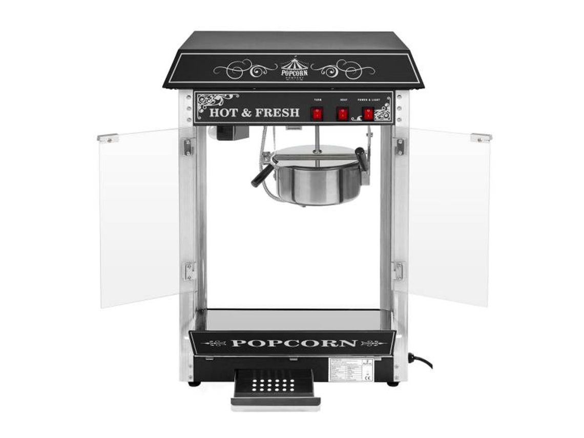 Profesjonalna Wydajna Maszyna Do Popcornu Nastawna 230v 1.6kw Czarna Royal Catering