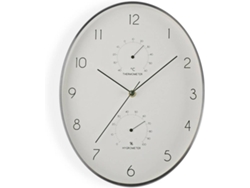 RELOGIO PAREDE VERSA OVAL PRATA