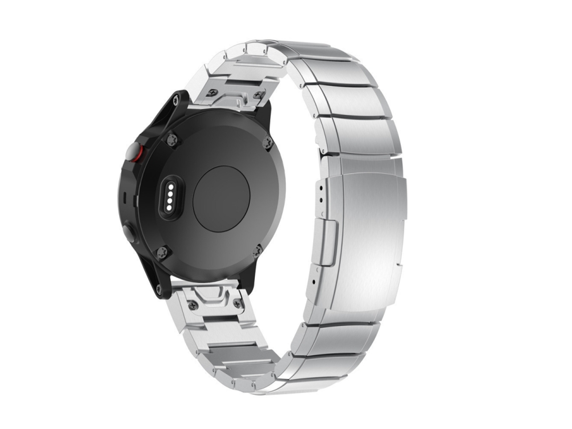 Bracelete Para Garmin Forerunner 945 - Liga De Titânio - Liberação Rápida (22mm) Prata