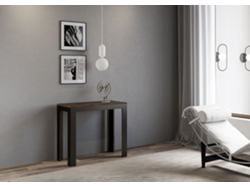 Consolas Linea Evolution Extensible hasta 300 cm ITAMOBY (90 x 40 x 77 cm - Paneles de Melamina - Nogal)