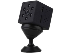 Minicámara espía Bestvite Q15 HD para interiores y exteriores con visión nocturna y detección de movimiento, pequeña (negra)