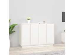 Aparador | Aparador De Comedor | Armario De Cocina De Madera Maciza De Pino Blanco 120x35x80 Cm