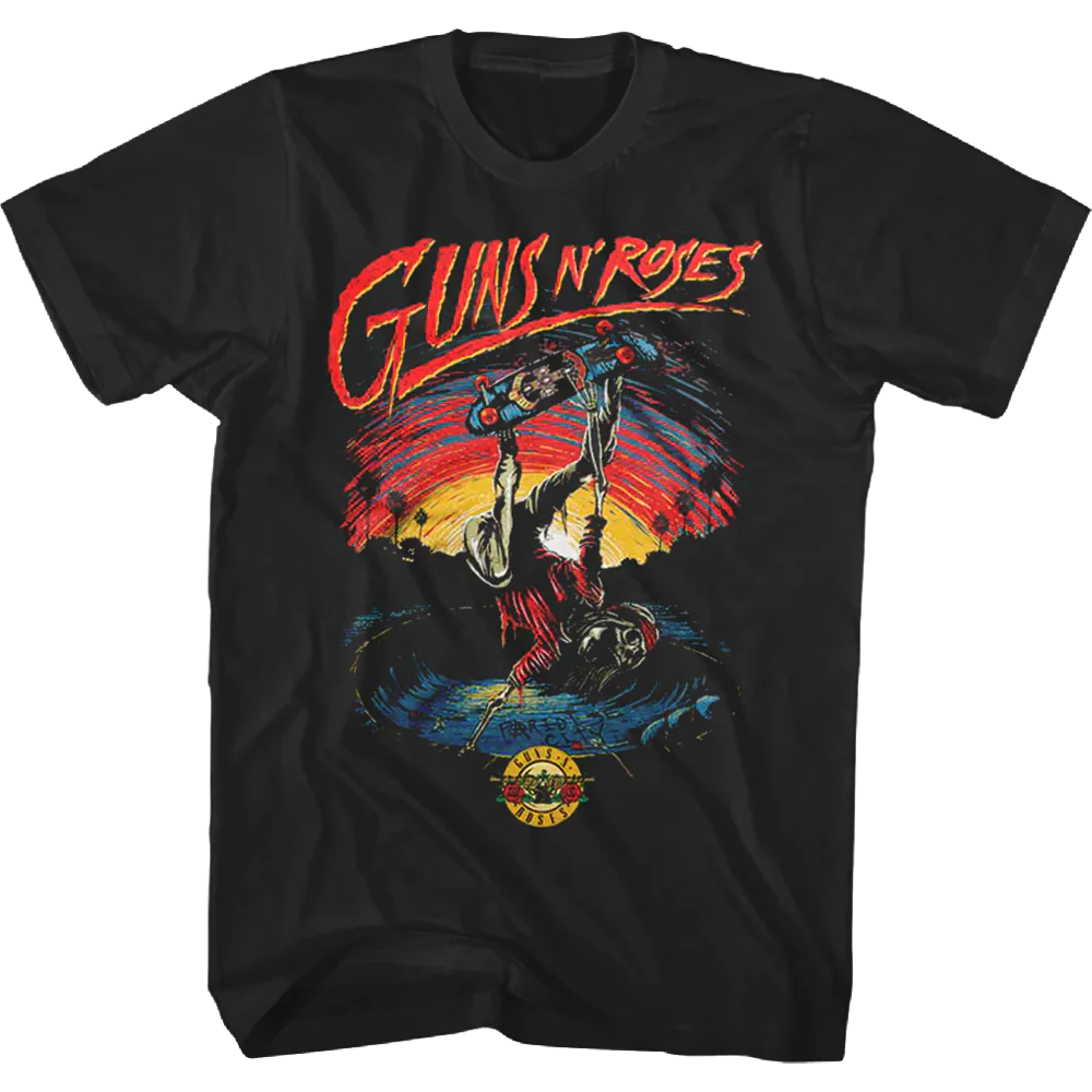 Guns N' Roses Skate T-shirt Unisex Rockinstone Size:m