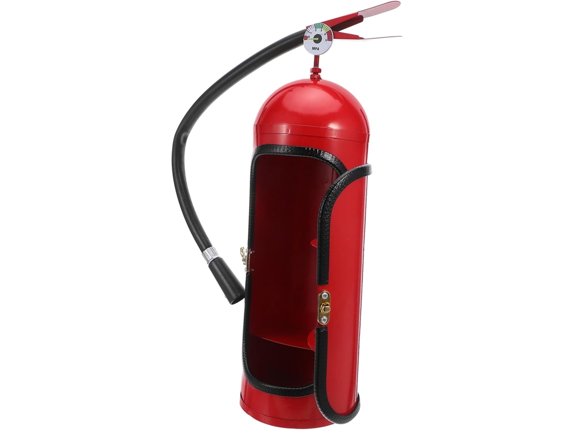 Extintor De Incendios, Vitrina Para Vinos, Estante Para Barra De Bar, Color Rojo.