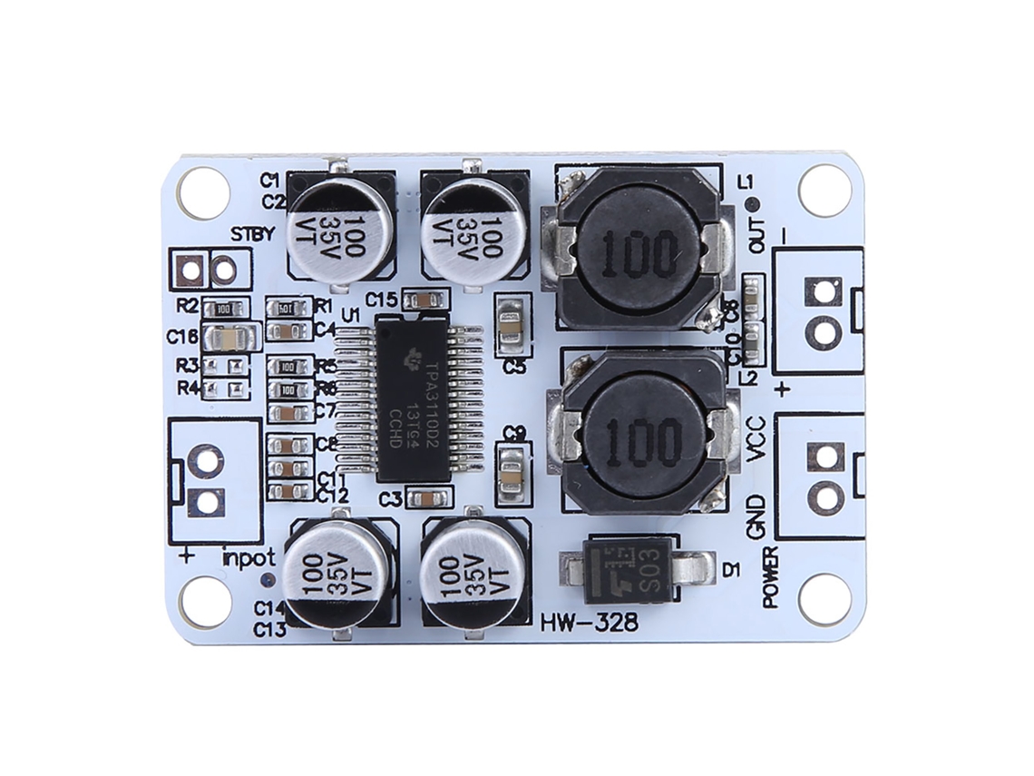 Yncm2026-placa De Amplificador Digital De Potencia Mono Tpa3110 Pbtl 30w 8-26vdc