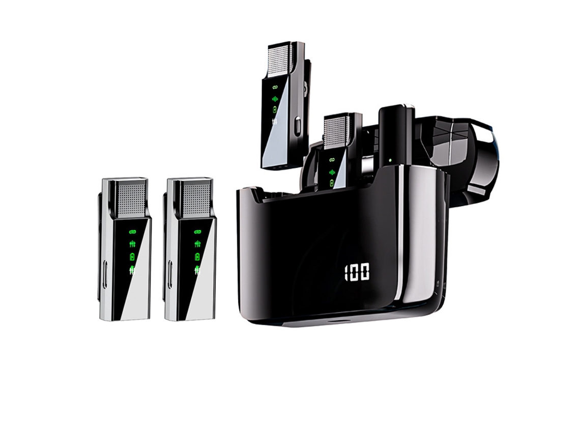 YUYSAN S16 Micrófono Lavalier inalámbrico de uno a cuatro con compartimento de carga adecuado para interfaz Lightning