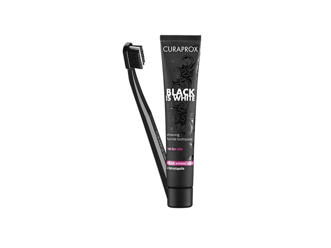 Pasta de Dientes + Cepillo CURAPROX Black is White (90 ml)