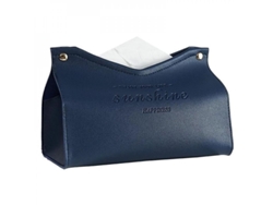 2026-caja De Pañuelos De Cuero Pu Antideslizante Resistente Al Agua Para Hotel Hogar Sala 22x12.8x14cm 22*12,8*14 Cm Azul
