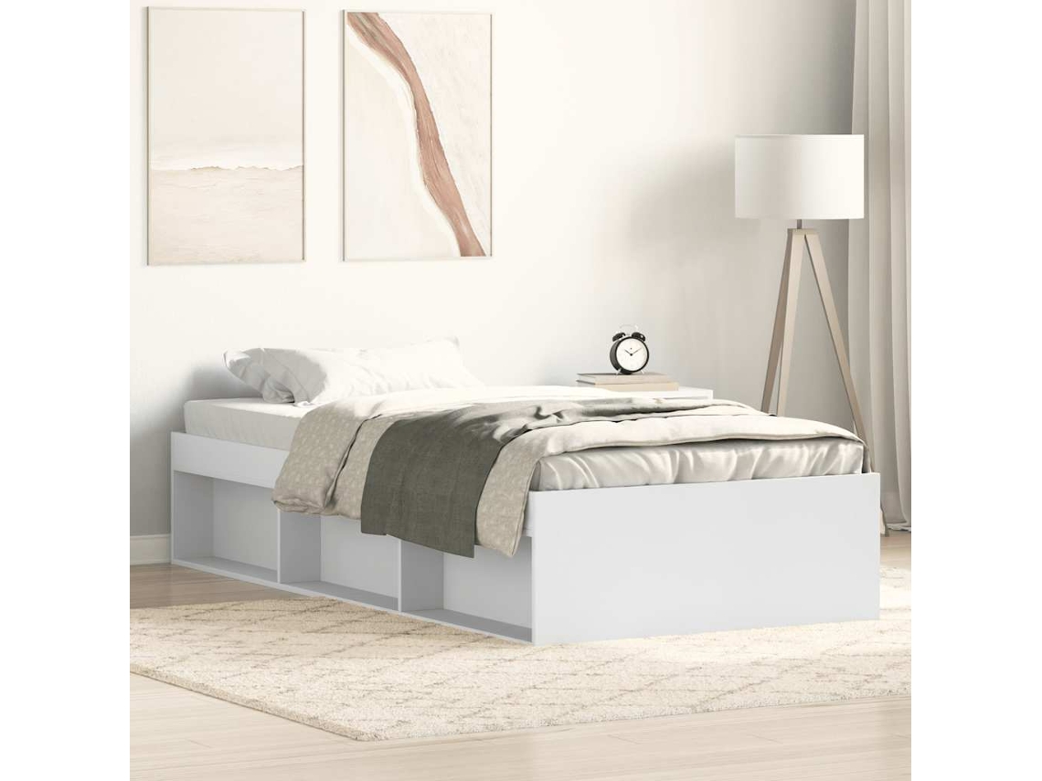 Estructura De Cama Blanca 90x200 Cm