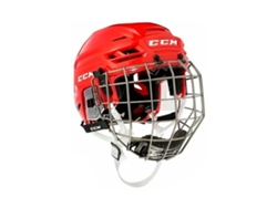 Capacete de Hóquei no Gelo Combo Ht210C Vermelho Mccm